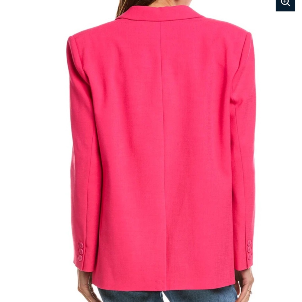 NEW BA&SH Cher Oversized Blazer Fuchsia Menswear Inspired Jacket Feminine Office - Picture 7 of 16